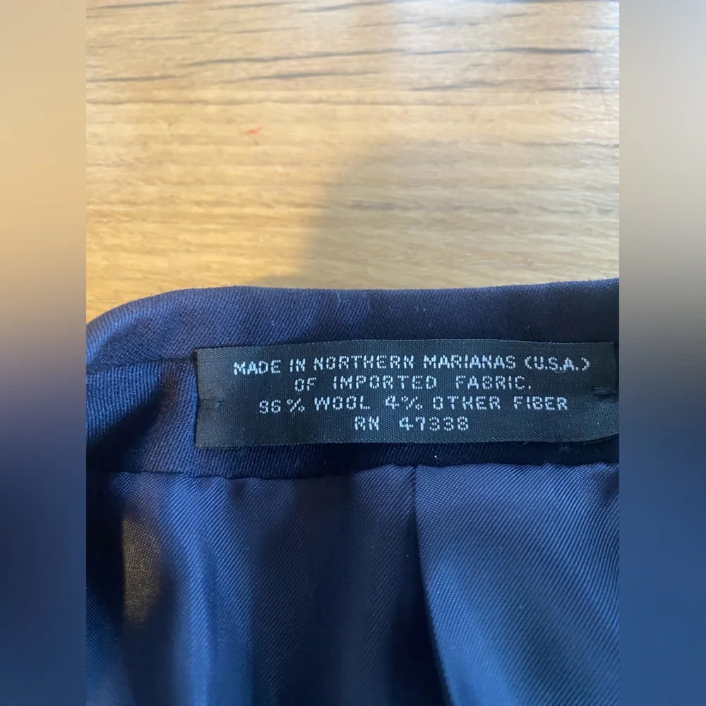 Jones New York‎ Dark Navy Men's Pleated Cuff Classic Suit Preowned